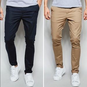 ASOS Super Skinny Chinos Navy